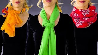 28 SIMPLE WAYS TO TIE A SCARF [upl. by Ongun]