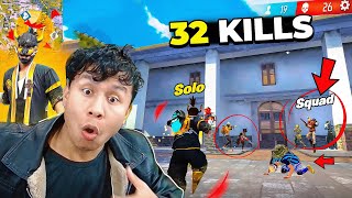 32 Kills in Solo Vs Squad with Golden Sakura 😱 FF Indian Server  Tonde Gamer [upl. by Nnaycnan783]