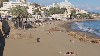 November 12th 2024 Beach Walk Benalmadena Malaga Province Spain [upl. by Oned]