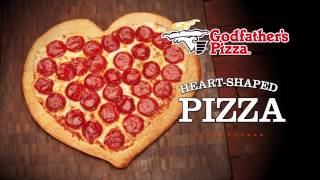 Godfathers Pizzas HeartShaped Pizza For Valentines Day [upl. by Cartwell345]