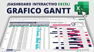 Crea el Mejor DIAGRAMA DE GANTT Interactivo en Microsoft Excel Dashboard para Proyectos [upl. by Semreh]