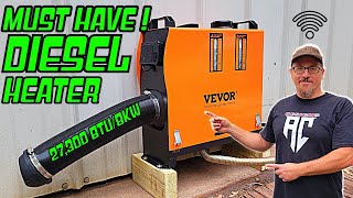 I Cant Believe How AWESOME This Compact VEVOR 12v Diesel HEATER with Bluetooth IS [upl. by Anniahs]