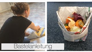 DIY BiomüllTüte aus Zeitung [upl. by Doroteya]