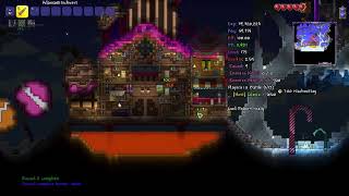 Terraria Dark Gaming Map Test of quotCandyLandquot Adamantite sword test [upl. by Lerual]