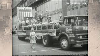 Vintage KSDK Suffragettes march in parade [upl. by Sammons]