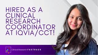 Priya was hired as a Clinical Research Coordinator at IQVIACCT [upl. by Tobin]