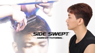 Natural SideSwept Bangs Mens Haircut Tutorial  From Thin to Thick Hair  Vern Hairstyles 100 [upl. by Tessy878]