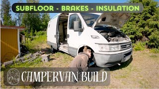 Brakes and subfloor Iveco Campervan Build22 [upl. by Whallon972]