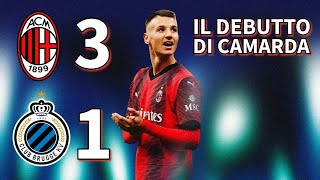 LIVE REACTION al GOL di FRANCESCO CAMARDA  Milan vs Club Brugge 31 [upl. by Ardnalahs]