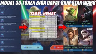 CARA HEMAT DAPAT SKIN STAR WARS MODAL 30 GALACTIC TICKET amp WEEKLY DIAMOND PASS  MOBILE LEGENDS [upl. by Mabelle]