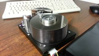 Scary spin up of ancient 23GB Hard Drive  Sounds like a jet engine taking off [upl. by Mloclam]