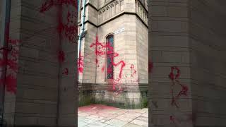 The University of Manchester vandalised in protest manchester university vandalism [upl. by Guod]