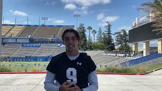 San Jose State quarterback Emmett Brown talks Washington State after Wednesdays practice 91824 [upl. by Lizzie]