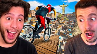 Desci a FAVELA DO RIO de BICICLETA Ft lipao gamer [upl. by Nylrac999]