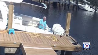 Surveillance video shows boater after fatal collision that killed teen girl [upl. by Alrahc]