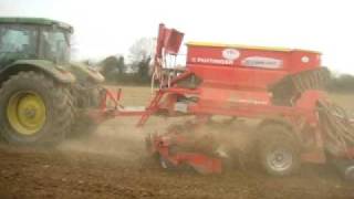 John Deere 7820 with Pottinger Terrasem 4000 Drilling Spring Barley 2009 [upl. by Aihsema]