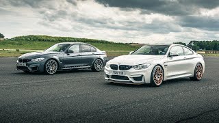 BMW M3 Comp Pack vs BMW M4 GTS  Drag Races  Top Gear [upl. by Motteo]