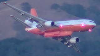 quotPowerhouse Firequot  Brush Fire  DC10 Airtanker Drops [upl. by Ayatnohs]