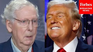 BREAKING NEWS Mitch McConnell Reacts To Trumps 2024 Election Victory [upl. by Ellened]