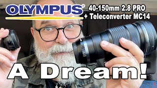 Review of the Olympus  Zuiko 40150mm 28 PRO  Teleconverter MC14  IN ENGLISH [upl. by Dirk]