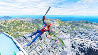 GTA 5 Epic Ragdoll GREEN SPIDERMAN VS RED MINIONVS GREEN HULK Euphoria Physics amp Funny Fails [upl. by Christiana506]