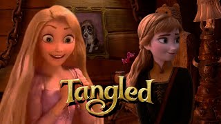 Anna and Rapunzel escaping into the forest  Frozen 3 Tangled Fanmade Scene [upl. by Enad799]