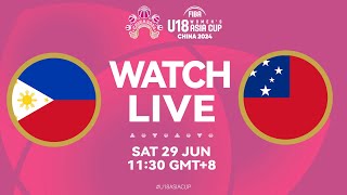 Philippines v Samoa  Full Basketball Game FIBA U18 Womens Asia Cup 2024  Divison B  SemiFinals [upl. by Samella944]