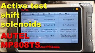 Active scan tool Testing transmission shift solenoids with Autel scanner [upl. by Elleinnod]