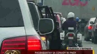 Pagbabantay sa convoy ni PNoy di biro lalo pat di siya gumagamit ng wang wang [upl. by Nwahsir170]