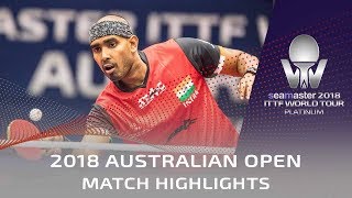 Gauzy Simon vs Achanta Sharath Kamal  2018 Australian Open Highlights R32 [upl. by Payne685]