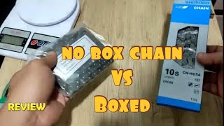 shimano deore hg54 10 speed chain with box and No box comparison fake chain or legit [upl. by Oneal]