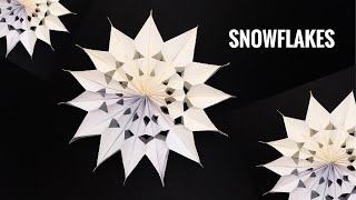 Snowflakes decoration for Christmas  DIY Tutorial by Paper Folds  958 [upl. by Gabbie]