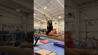 D1 GYMNASTS ATTEMPT SPLIT MOUNT beam split gymnast [upl. by Eanrahc]