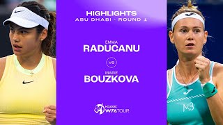 Emma Raducanu vs Marie Bouzkova  2024 Abu Dhabi Round 1  WTA Match Highlights [upl. by Zoes79]