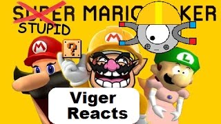 Viger Reacts to SMG4s quotRetarded64 Stupid Mario Makerquot [upl. by Oiluarb]