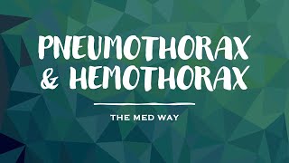 Pneumothorax amp Hemothorax Overview [upl. by Iredale106]