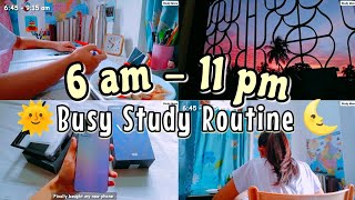 6am  11pm Study Routine 🌻 lots of studying making notes  Study Vlog  Study More [upl. by Nwahshar]