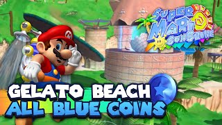 All 30 Blue Coins in Gelato Beach Guide  Super Mario Sunshine  3D All Stars Nintendo Switch [upl. by Yuh]