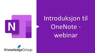 OneNote kurs  Introduksjon  Norsk Microsoft 365  2021  2019 [upl. by Eimareg]