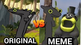 Toothless Dragon Dance MEME VS Freddy fazbear MEME Version [upl. by Aicinat]