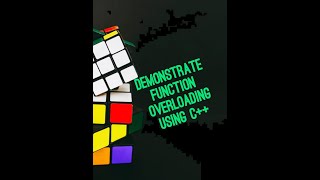 Program to demonstrate function overloading in C  Function overloadning example [upl. by Kcirederf109]