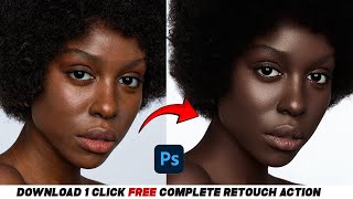 DOWNLOAD Complete Retouch Action for Free  Skin Retouching Photoshop Tutorial [upl. by Montano]