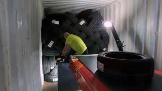 Caljan  Performer Unloading Tyres Fitted with Operator Platform [upl. by Layol21]