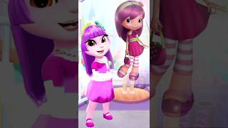 Raspberry Sharlotta Transformation My talking angela 2 shorts cartoon angela2 [upl. by Enylecoj686]