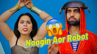 Robot Aor Naagin 🤖🐍😱😂  Mohit Pandey shorts funny trending [upl. by Eniamerej118]