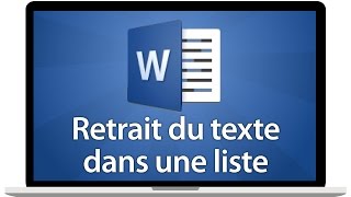 Tutoriel Word 2016  Modifier le retrait du texte dans un liste [upl. by Ayerf]