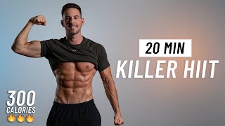 20 MIN KILLER HIIT WORKOUT  Full Body No Equipment [upl. by Morrill187]