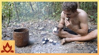 Primitive Technology Yam cultivate and cook [upl. by Kyred]