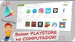 BAIXAR GOOGLE PLAY STORE NO PC E INSTALAR APP NO PC 2018 SUPER LEVE [upl. by Enitsugua951]