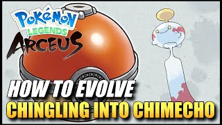 Pokemon Legends Arceus  How To Evolve Chingling Into Chimecho  How To Get Chimecho [upl. by Cassidy149]